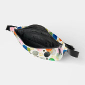 Abstrakte Farbe Gold Glitzer Art + Monogramm Bauchtasche (Offen)