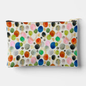 Abstrakte Farbe Gold Glitzer Art + Monogramm Zubehörtasche (Rückseite)