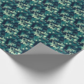 Abstrakte Farbe grün/schwarz Geschenkpapier (Ecke)