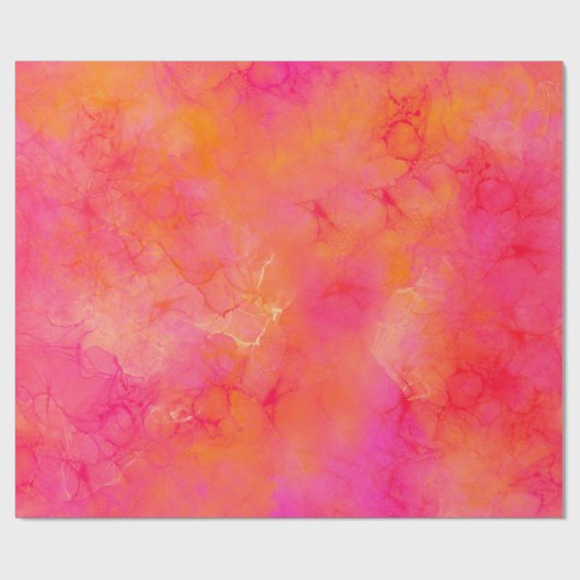Abstrakte Farbe im Wasser Rosa Farbe Orange Geschenkpapier (Flach)
