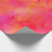 Abstrakte Farbe im Wasser Rosa Farbe Orange Geschenkpapier (Ecke)