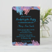 Abstrakte Farbe mit Bachelor-Party Einladung (Stehend Vorderseite)