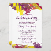 Abstrakte Farbe mit Bachelor-Party Einladung (Vorne/Hinten)