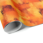 Abstrakte Farbe Orange/Gelb Geschenkpapier (Rolleneckpunkt)