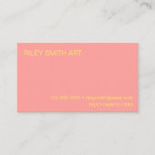 Abstrakte Farbe Orange Gelb Rosa Einfach Visitenkarte (Vorderseite)