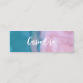 Abstrakte Farbe Rosa Aquamarine soziale Symbole Mini Visitenkarte (Vorderseite)
