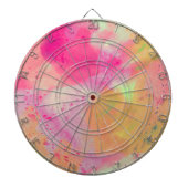 Abstrakte Farbe Rosa Gelbe Lila Schicht Dartscheibe (vorne)