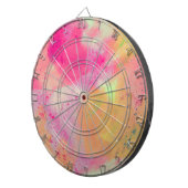 Abstrakte Farbe Rosa Gelbe Lila Schicht Dartscheibe (Vorderseite rechts)