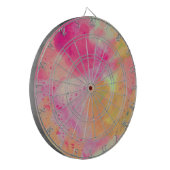 Abstrakte Farbe Rosa Gelbe Lila Schicht Dartscheibe (Vorderseite Links)