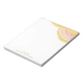 Abstrakte Farbe Rosa und Gold Personalisiert Notizblock (Rotiert)