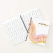 Abstrakte Farbe Rosa und Gold Personalisiert Notizblock (Innenseite)