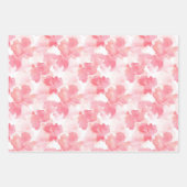 Abstrakte Farbe Rosa und Weiß Geschenkpapier Set (Vorderseite)
