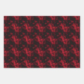 Abstrakte Farbe Schwarz/Rot Geschenkpapier Set (Vorderseite)