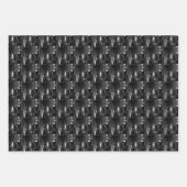 Abstrakte Farbe Schwarz/Weiß Geschenkpapier Set (Vorderseite)