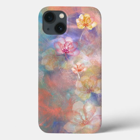 Abstrakte Farbe und Blume Case-Mate iPhone Hülle (Rückseite)