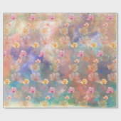 Abstrakte Farbe und Blume Geschenkpapier (Flach)