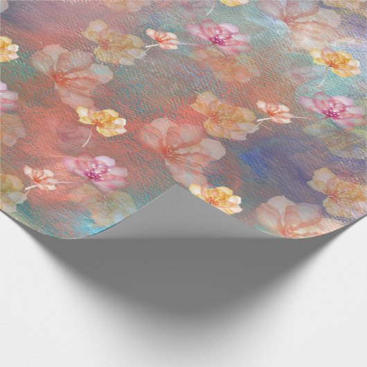 Abstrakte Farbe und Blume Geschenkpapier (Ecke)