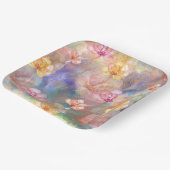 Abstrakte Farbe und Blume Pappteller (Gewinkelt)