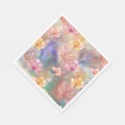 Abstrakte Farbe und Blume Serviette (Ecke)