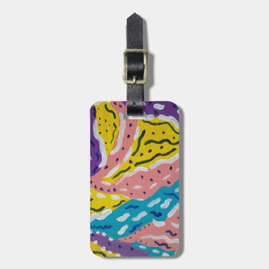 Abstrakte Farbe und Durchfluss Gepäckanhänger (Vorderseite vertikal)
