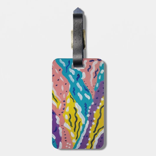 Abstrakte Farbe und Durchfluss Gepäckanhänger (Rückseite vertikal)