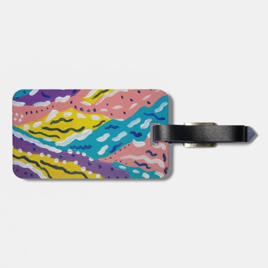 Abstrakte Farbe und Durchfluss Gepäckanhänger (Rückseite horizontal)
