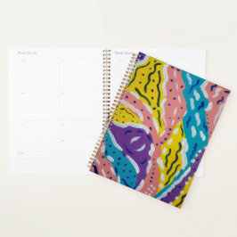 Abstrakte Farbe und Durchfluss Planer