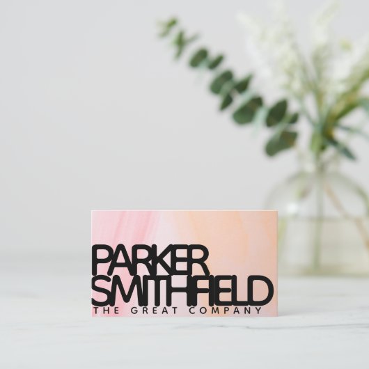 Abstrakte Farbe Visitenkarte (Stehend Vorderseite)