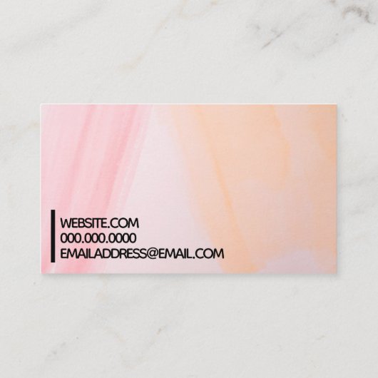 Abstrakte Farbe Visitenkarte (Rückseite)