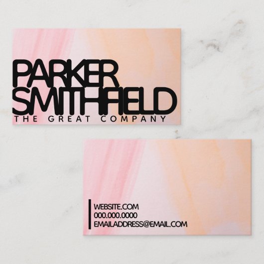 Abstrakte Farbe Visitenkarte (Vorne/Hinten)