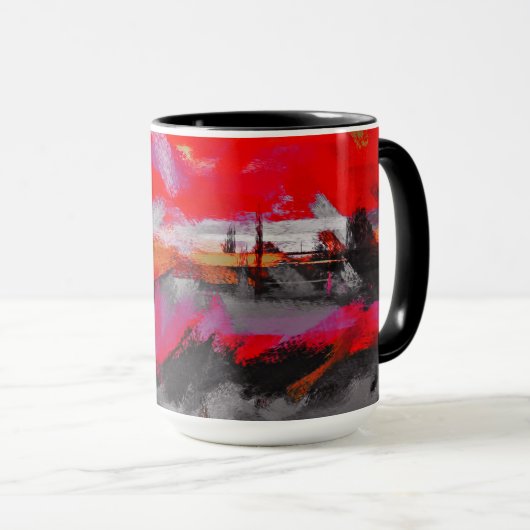 Abstrakte Farben #27 Tasse (VorderseiteRechts)