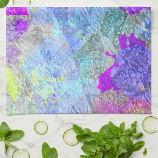 Abstrakte Farben 2 Geschirrtuch (Gefaltet)