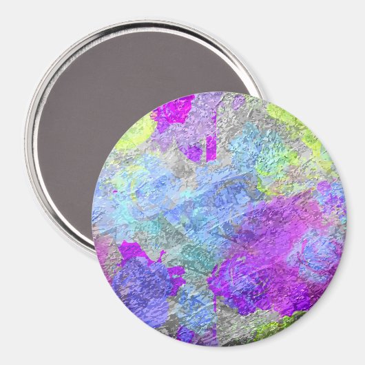 Abstrakte Farben 2 Magnet (Vorderseite/Rückseite)