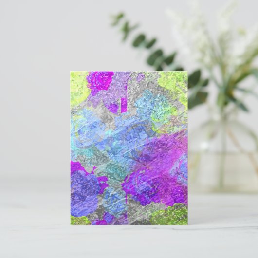 Abstrakte Farben 2 Postkarte (Stehend Vorderseite)