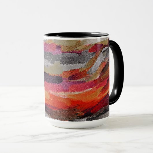Abstrakte Farben #3 Tasse (VorderseiteRechts)