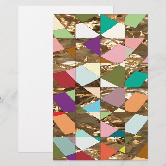 Abstrakte Farben Briefpapier (Vorne/Hinten)