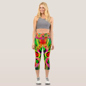 Abstrakte Farben Capri Leggings (Vorderseite)