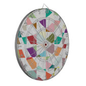 Abstrakte Farben Damask Dartscheibe (Vorderseite Links)