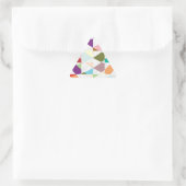 Abstrakte Farben Damask Dreieckiger Aufkleber (Tasche)