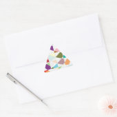 Abstrakte Farben Damask Dreieckiger Aufkleber (Umschlag)