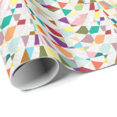 Abstrakte Farben Damask Geschenkpapier (Rolleneckpunkt)