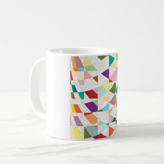 Abstrakte Farben Damask Kaffeetasse (Vorderseite Links)