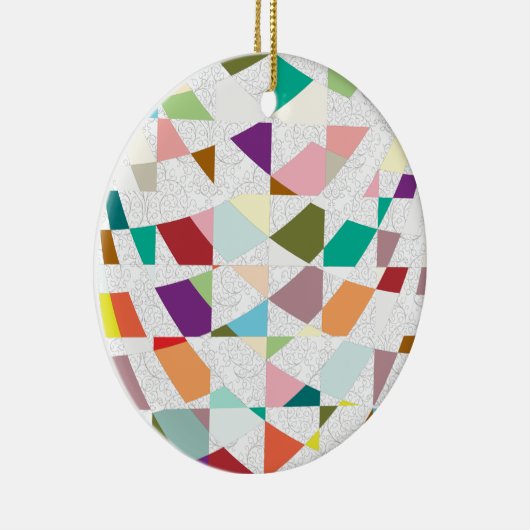 Abstrakte Farben Damask Keramikornament (Rechts)