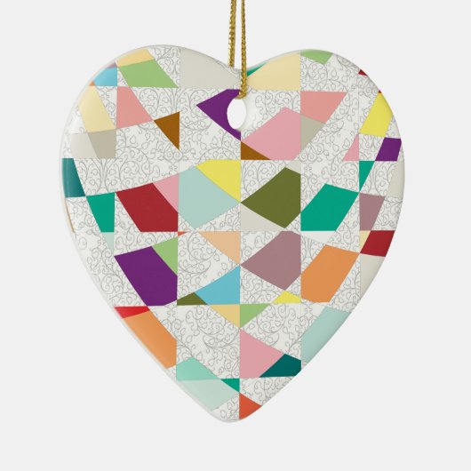 Abstrakte Farben Damask Keramikornament (Rechts)