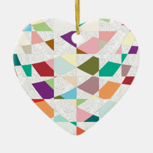 Abstrakte Farben Damask Keramikornament