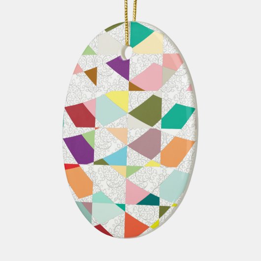 Abstrakte Farben Damask Keramikornament (Links)