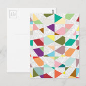 Abstrakte Farben Damask Postkarte (Vorne/Hinten)