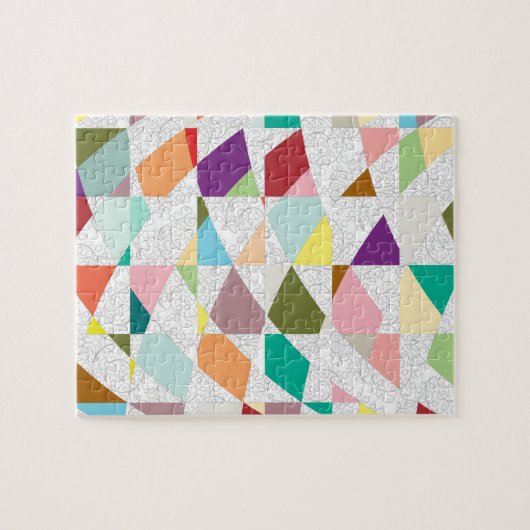 Abstrakte Farben Damask Puzzle (Horizontal)