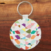 Abstrakte Farben Damask Schlüsselanhänger (Vorderseite)