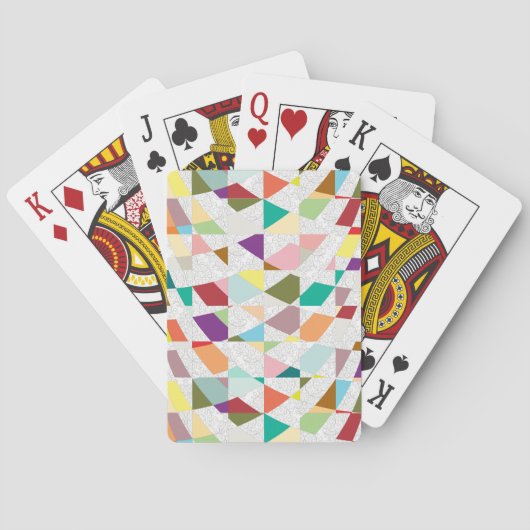 Abstrakte Farben Damask Spielkarten (Rückseite)